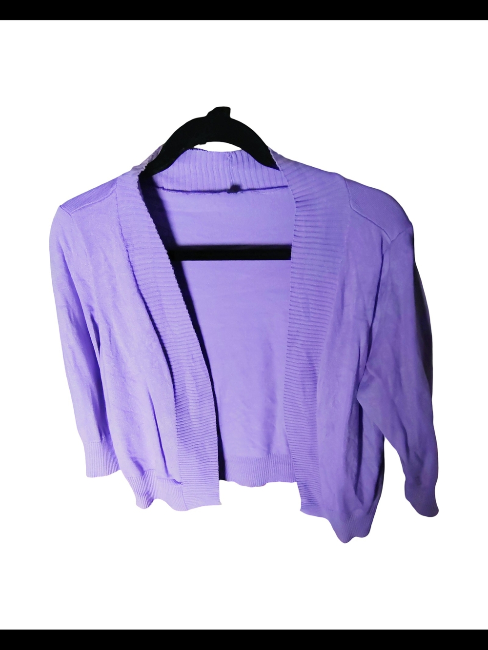Open-Front Lilac Women's Cardigan Sweater